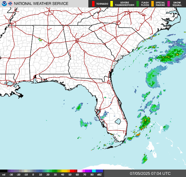 Weather radar map