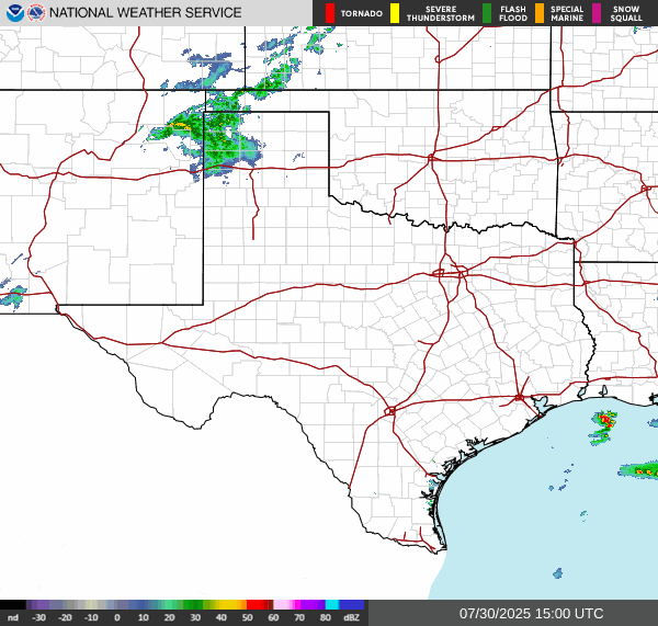 Weather radar map