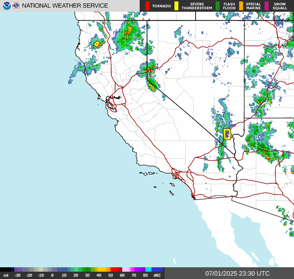 Weather radar map