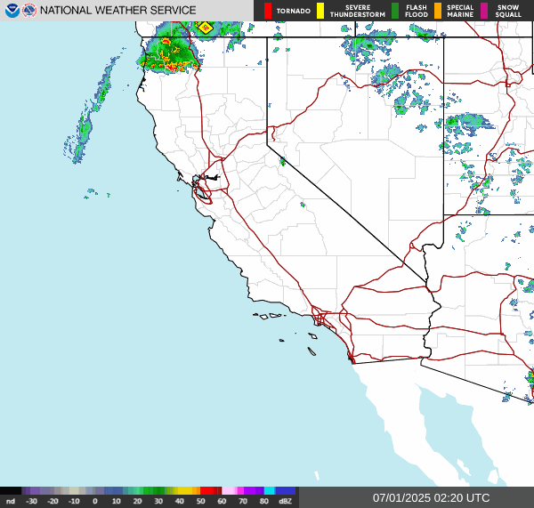 Weather radar map