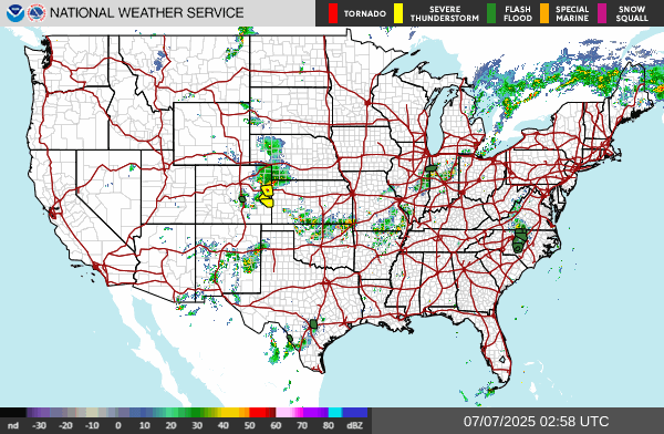 Weather radar map